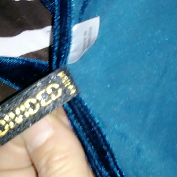 Dark teal velvet mini dress - Picture 6 of 8